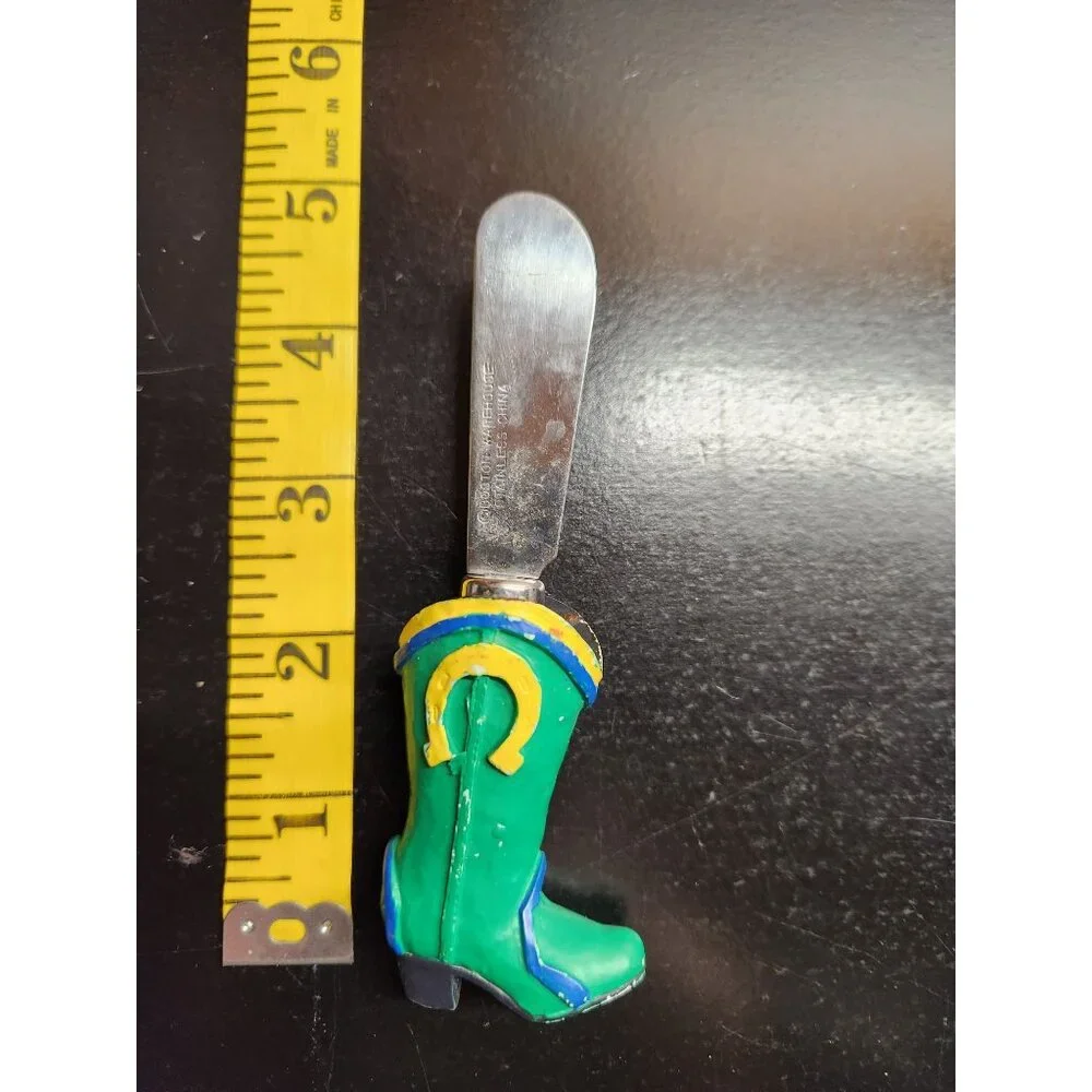 Boston Warehouse Boot-Themed Stainless Steel Cheese Spreaders Set -‎ 4 Pieces